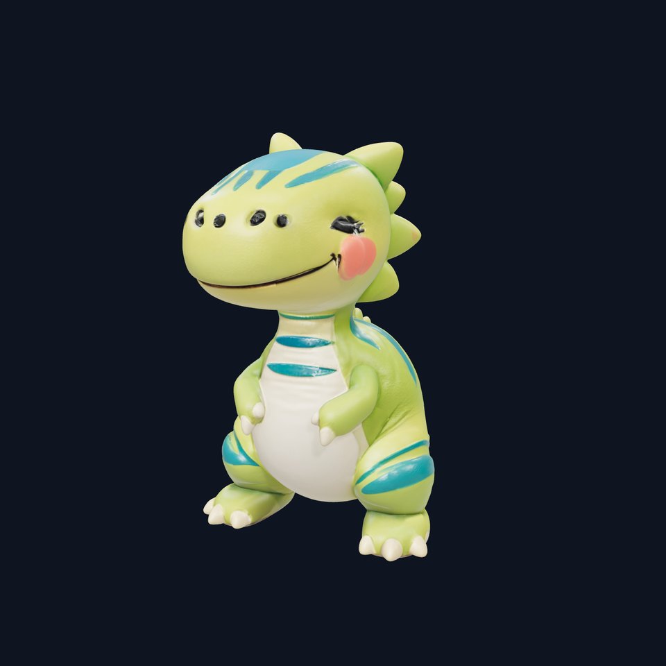 Cute Dinosaur Model Pack with Playful Design